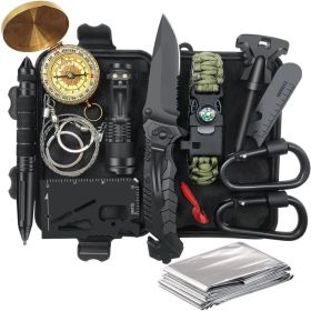14-in-1 Survival Kit Gift Set for Men with Outdoor Gear and Equipment 14-in-1 Survival Kit Gift Set for Men with Outdoor Gear and Equipment